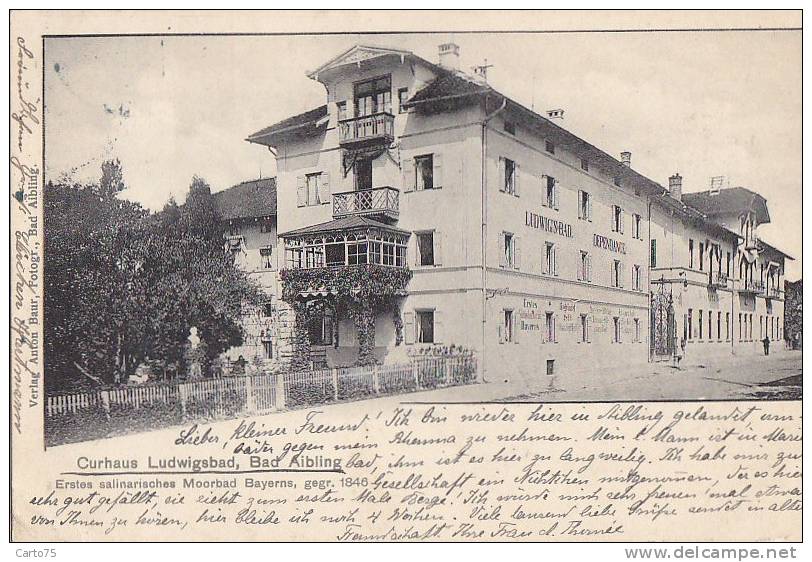 Allemagne - Bad Aibling - Curhaus Ludwigsbad - Post Mark 1903 - Bad Aibling