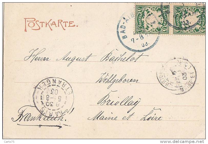 Allemagne - Bad Aibling - Curhaus Ludwigsbad - Post Mark 1903 - Bad Aibling
