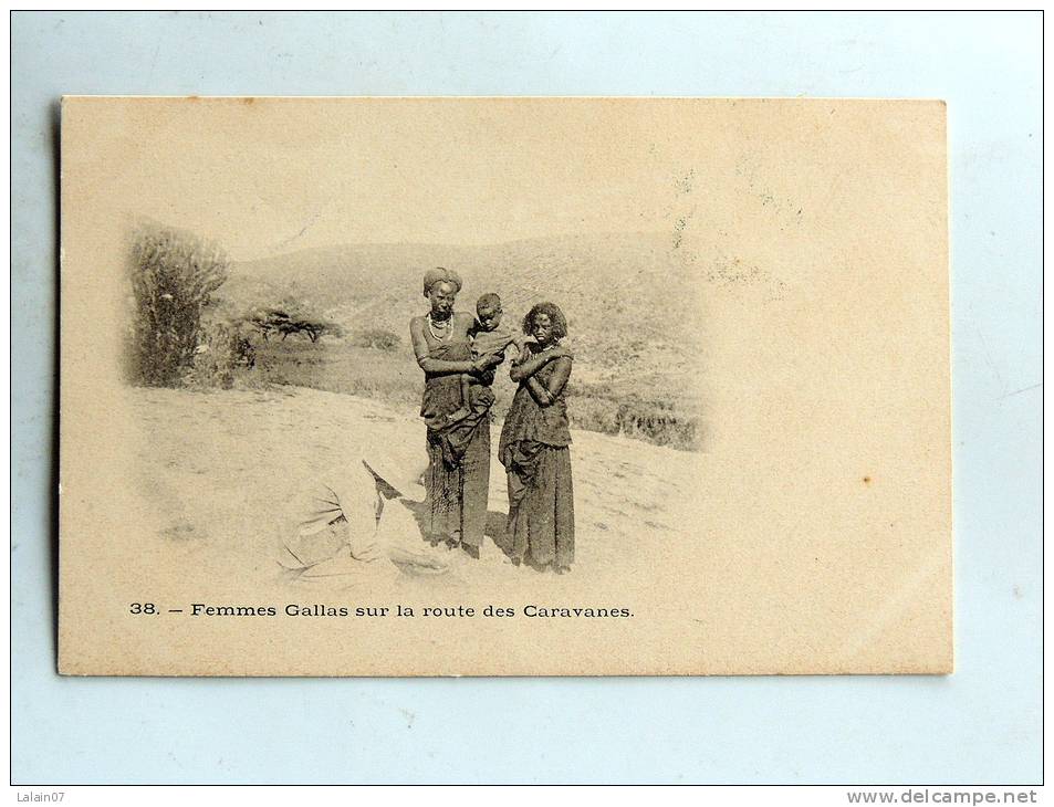 Carte Postale Ancienne : Femmes GALLAS Sur La Route Des Caravanes - Etiopia