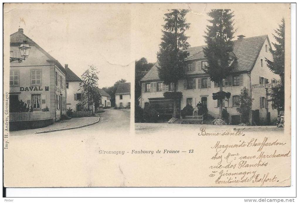 GIROMAGNY - Faubourg De France - Giromagny