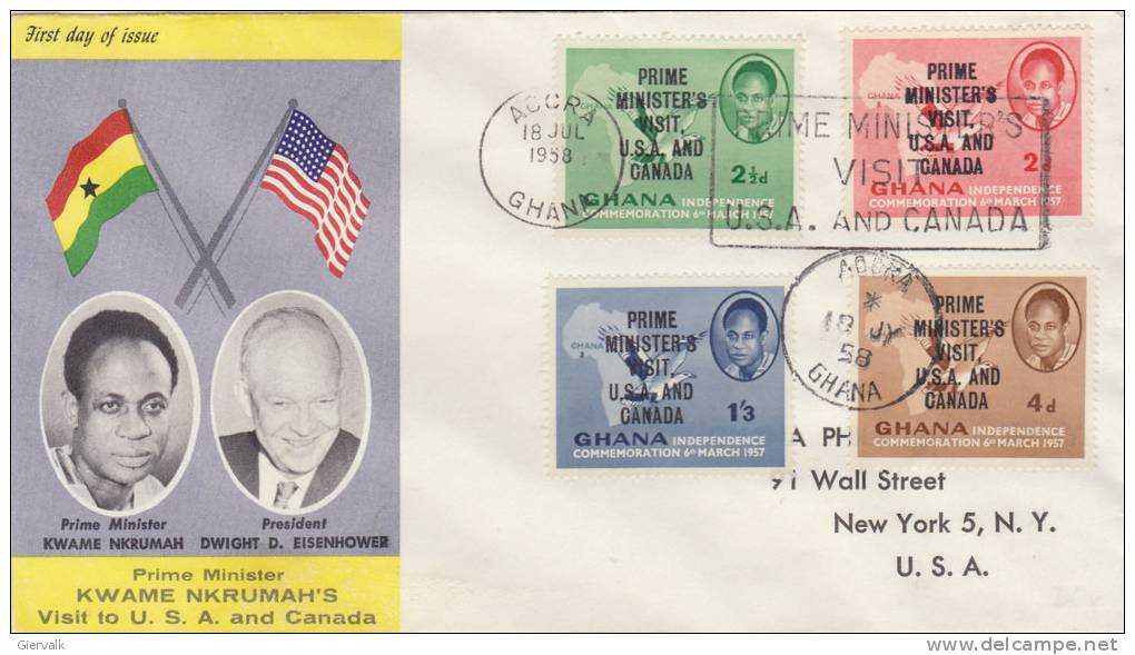 GHANA 1958 FDC With Bird Of Prey. - Eagles & Birds Of Prey