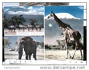 ELEFANTE  GIRAFFA  ZEBRA  IN KENYA VB1997 STAMP 10 / 5  DV1728 - Elefantes