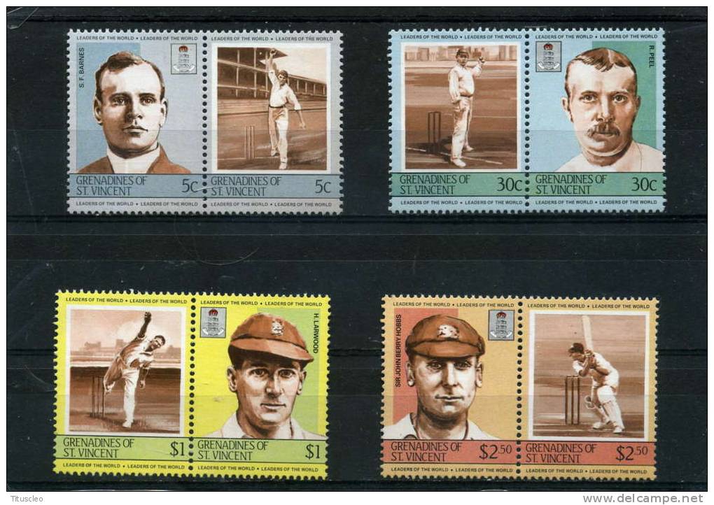 SAINT VINCENT ET GRENADINES  363/370 **  Joueurs De Cricket - St.Vincent & Grenadines