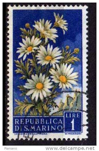 PIA -  SAN  MARINO  - 1957 : Fiori -  (SAS  458-67) - Gebraucht