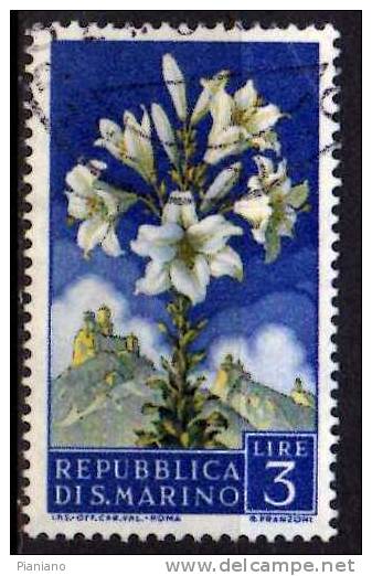 PIA -  SAN  MARINO  - 1957 : Fiori -  (SAS  458-67) - Gebraucht