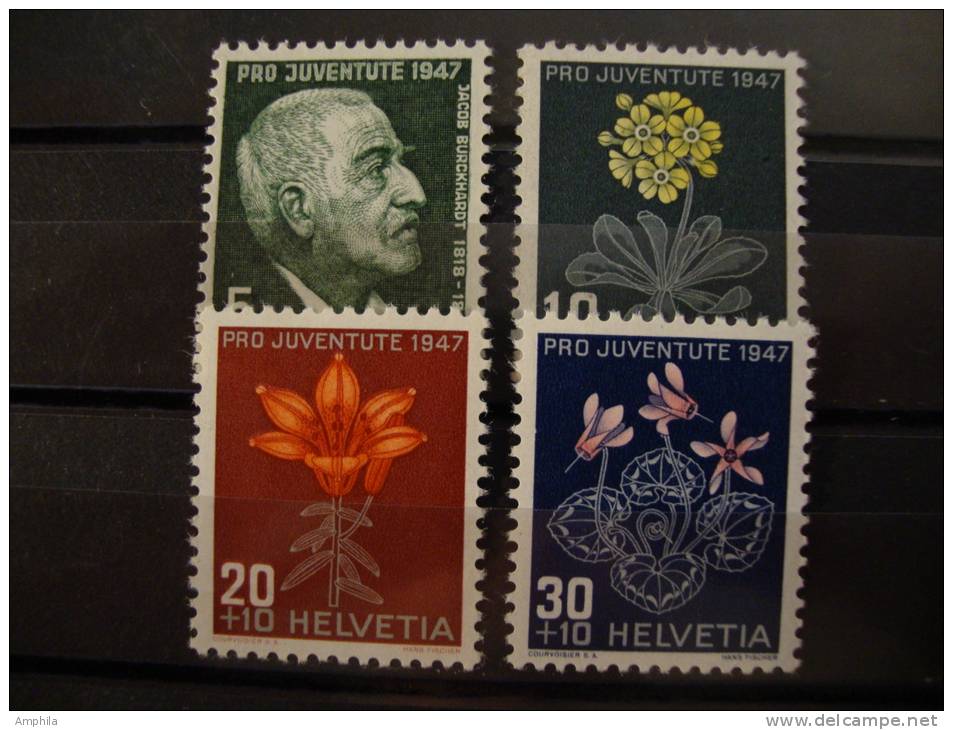 000 1947 Alpenblumen Felurs Des Alpes Alpine Flowers - Unused Stamps