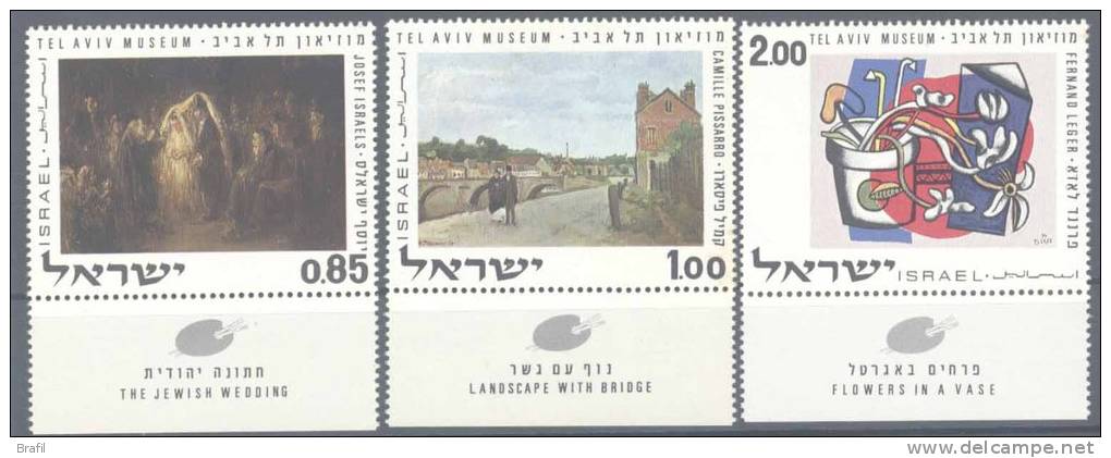 1970 Israele, Museo Di Tel Aviv Con Bandella, Serie Completa Nuova (**) - Altri & Non Classificati