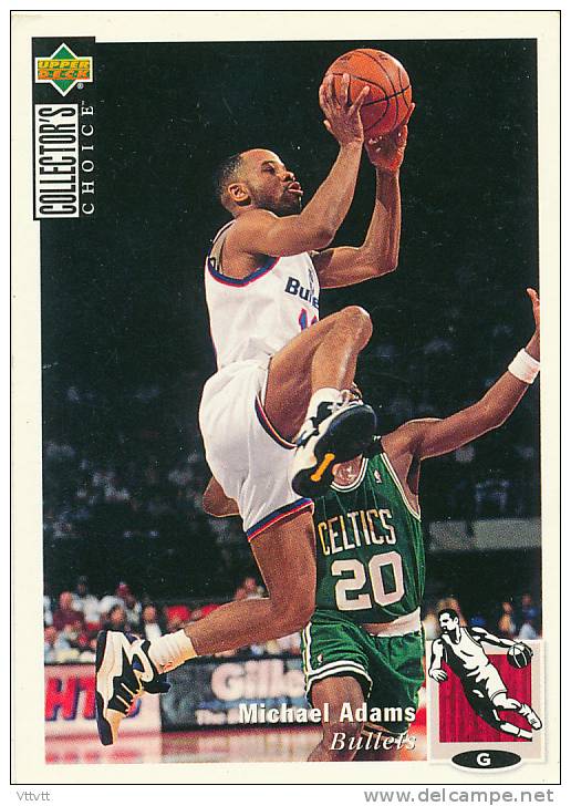 Basket NBA (1994), MICHAEL ADAMS, BULLETS, Collector´s Choice (n° 63), Upper Deck, Trading Cards... - 1990-1999