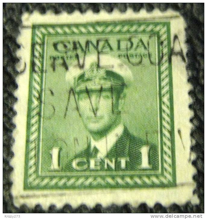 Canada 1942 War Effort King George VI 1c - Used - Oblitérés