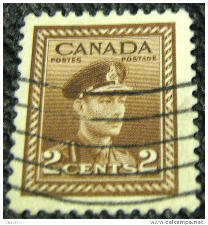 Canada 1942 War Effort King George VI 2c - Used - Usati