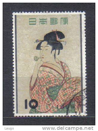 Japan Mi 648  Stamp Week  , Utamaro  Painting 1955    FU - Gebraucht