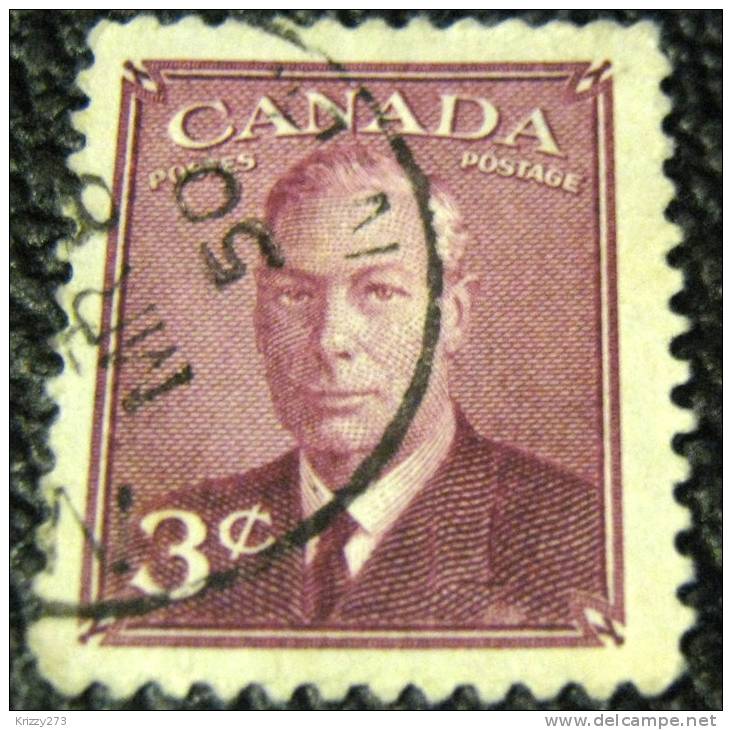 Canada 1949 King George VI 3c - Used - Usati