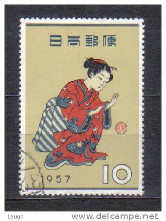 Japan Mi 673  Stamp Week  ,  Harunobu  Painting 1957    FU - Usados