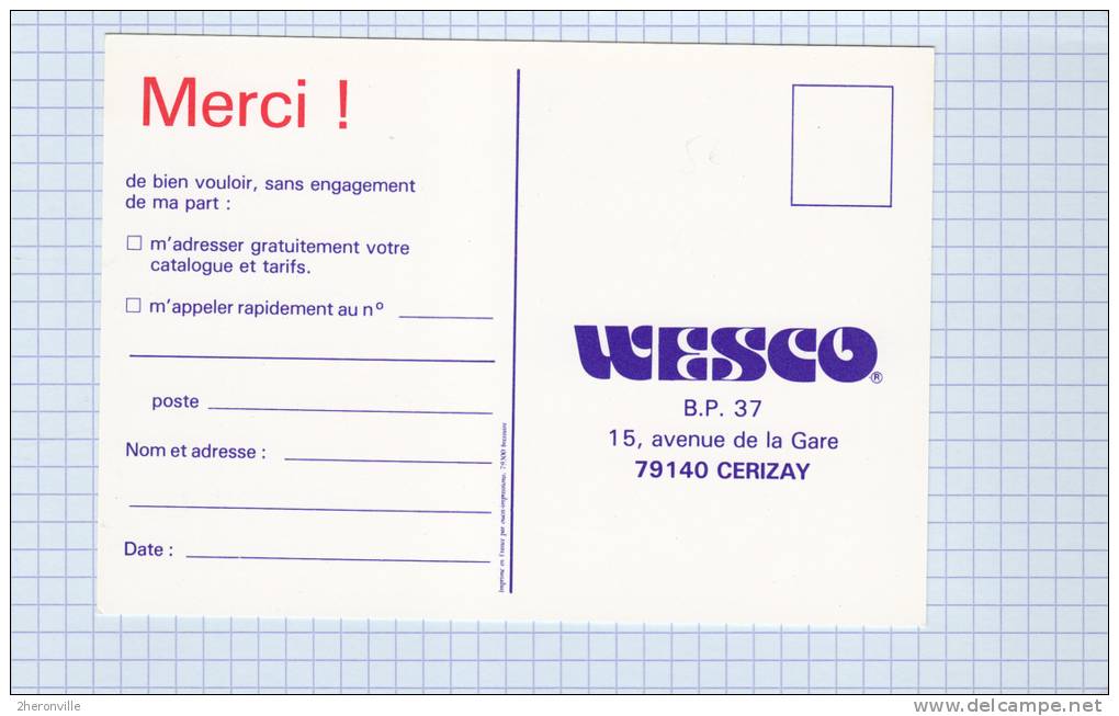 CPSM Publicitaire - CERIZAY - Maison WESCO , 15 Avenue De La Gare - Cerizay