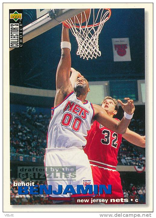 Basket NBA (1995), BENOIT BENJAMIN, NETS, Collector´s Choice (n° 100), Upper Deck, Trading Cards... - 1990-1999