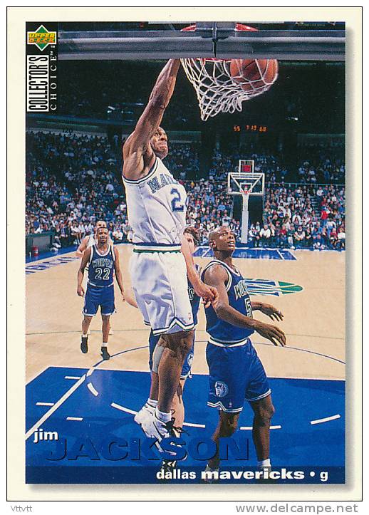 Basket NBA (1995), JIM JACKSON, MAVERICKS, Collector´s Choice (n° 36), Upper Deck, Trading Cards... - 1990-1999