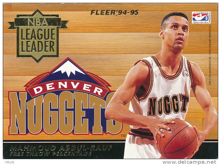 Basket NBA, Fleer´94-95, DENNIS RODMAN, SAN ANTONIO SPURS, MAHMOUD ABDUL-RAUF, DENVER NUGGETS, NBA League Leader - 1990-1999