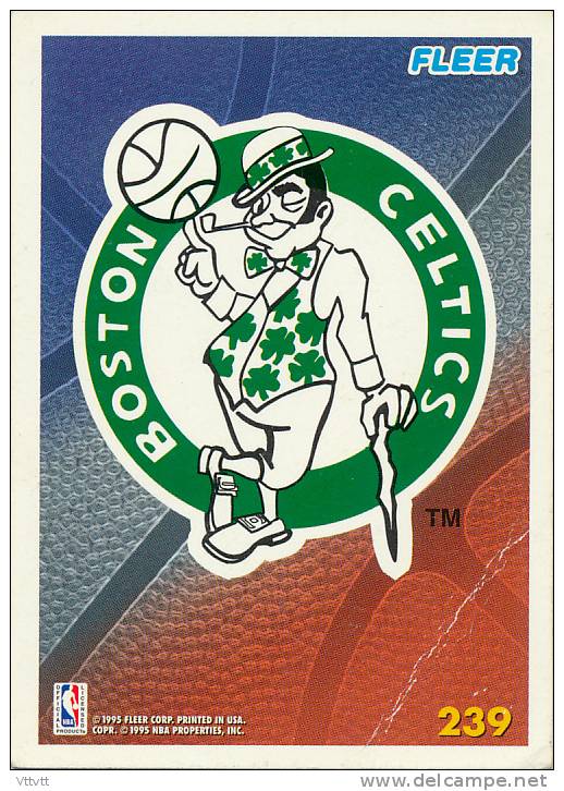 Basket NBA, Fleer 1995, BOSTON CELTICS (n° 239) - 1990-1999