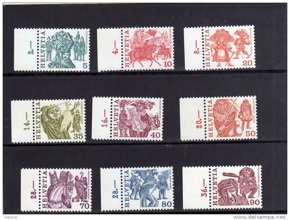 SWITZERLAND - SUISSE - SCHWEIZ - SVIZZERA 1981 FOLKLORE POPULAR FESTIVITIES CUSTOMS FOLCLORE FESTE COSTUMI POPOLARI MNH - Neufs