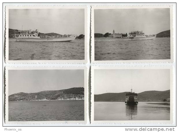 Excursion Boat, Ship - VIS, Dalmazia, Croatia,  4 Real Photo, Format 100 X 70 Mm - Schiffe