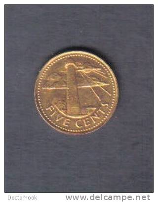 BARBADOS   5  CENTS 1973 (KM # 11) - Barbados