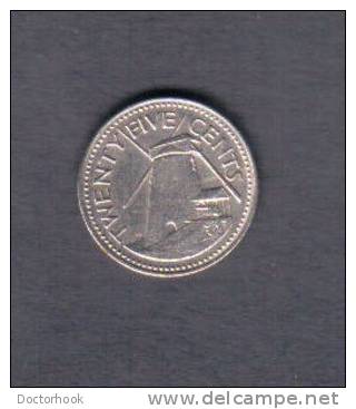 BARBADOS   25  CENTS 1973 (KM # 13) - Barbades