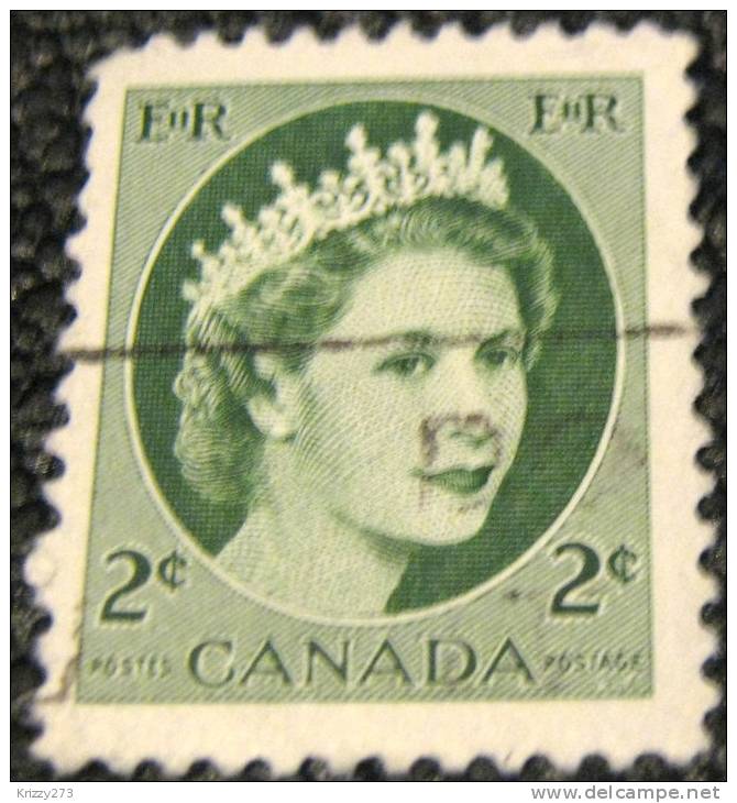 Canada 1954 Queen Elizabeth II 2c - Used - Oblitérés