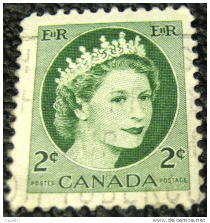 Canada 1954 Queen Elizabeth II 2c - Used - Oblitérés