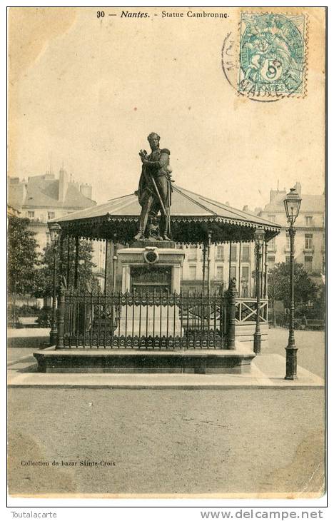 CPA 44 NANTES STATUE DE CAMBRONNE 1905 - Nantes