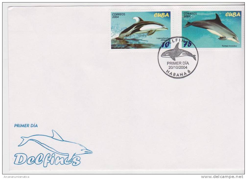 CUBA   FDC Sobre De Primer Día De Circulación  "DELFINES - DOLPHINS"  S-1023 - Dauphins