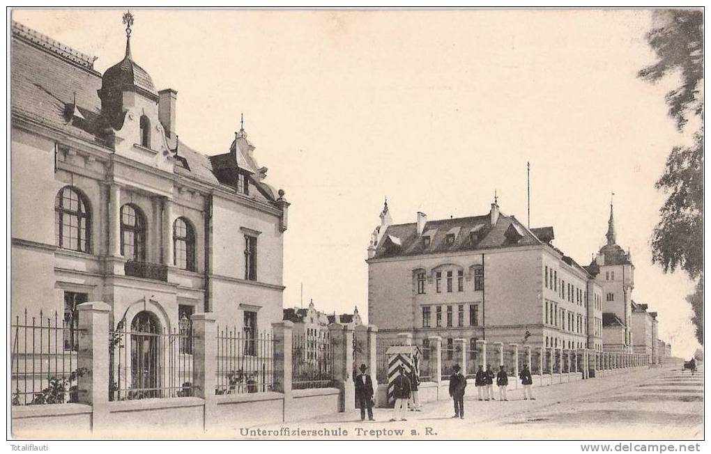 Treptow An Der Rega Unteroffizier Schule Trzebiatów Kaserne Soldaten13.7.1905 Gelaufen Als Soldaten Briefkarte Eigen - Pommern
