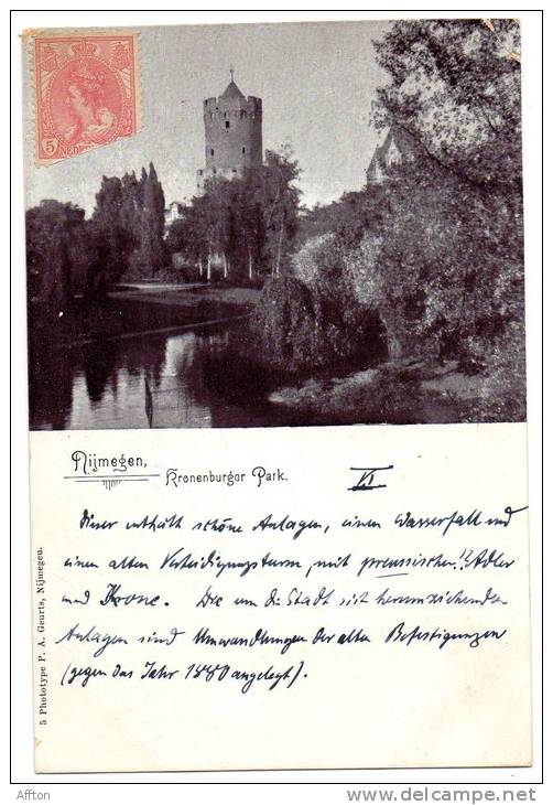 Nijmegen 1900 Postcard Kroneburger Park - Nijmegen