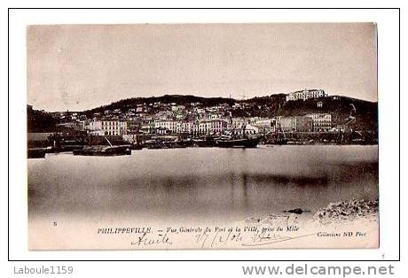 SKIKDA PHILIPPEVILLE : "Vue Générale Du Port Et La Ville Prise..." - Neurdein Frères - Précurseur Circulé Vers Marseille - Skikda (Philippeville)