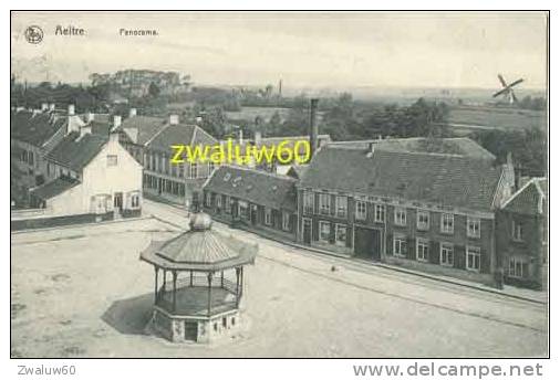 Aeltre, Aalter, Panorama : Met Kiosk En Windmolen, Molen - Aalter