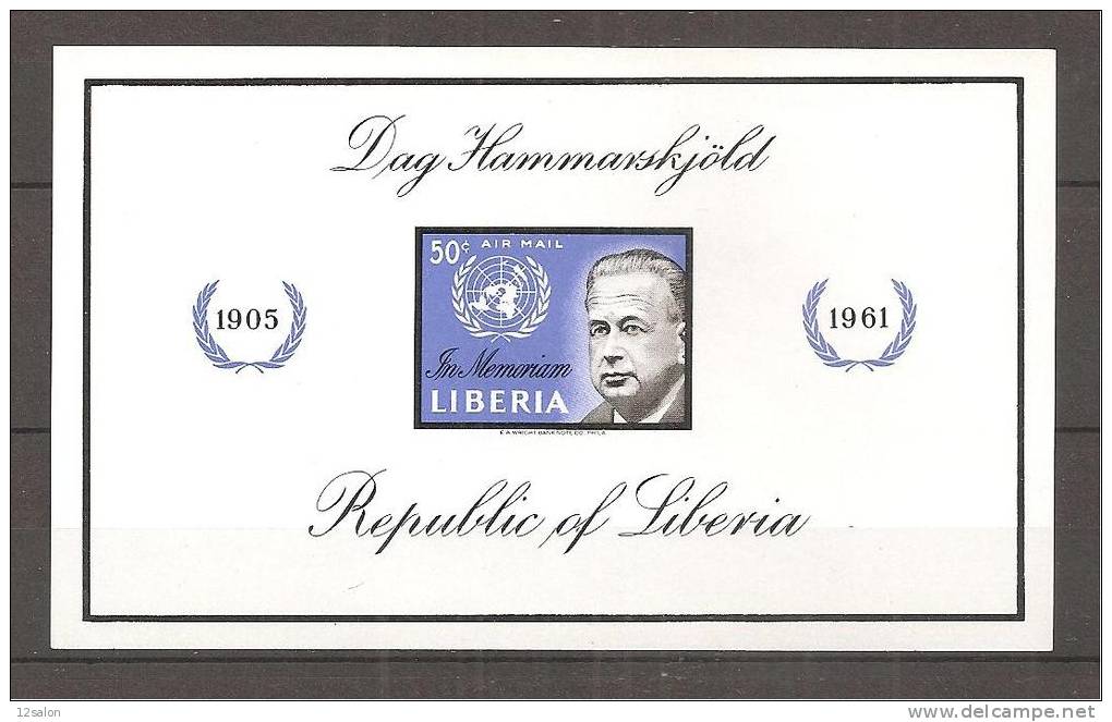 DAG HAMMARSKJOLD LIBERIA BLOC - Dag Hammarskjöld