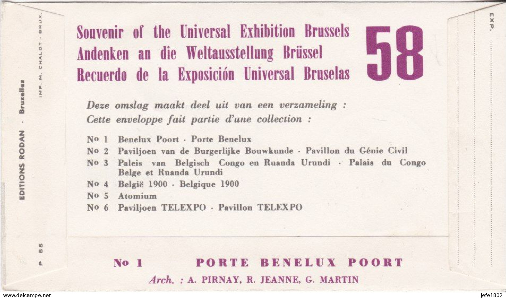 World Exhibition - EXPO 58 - Brussels Belgium - TELEXPO - 1958 – Bruselas (Bélgica)