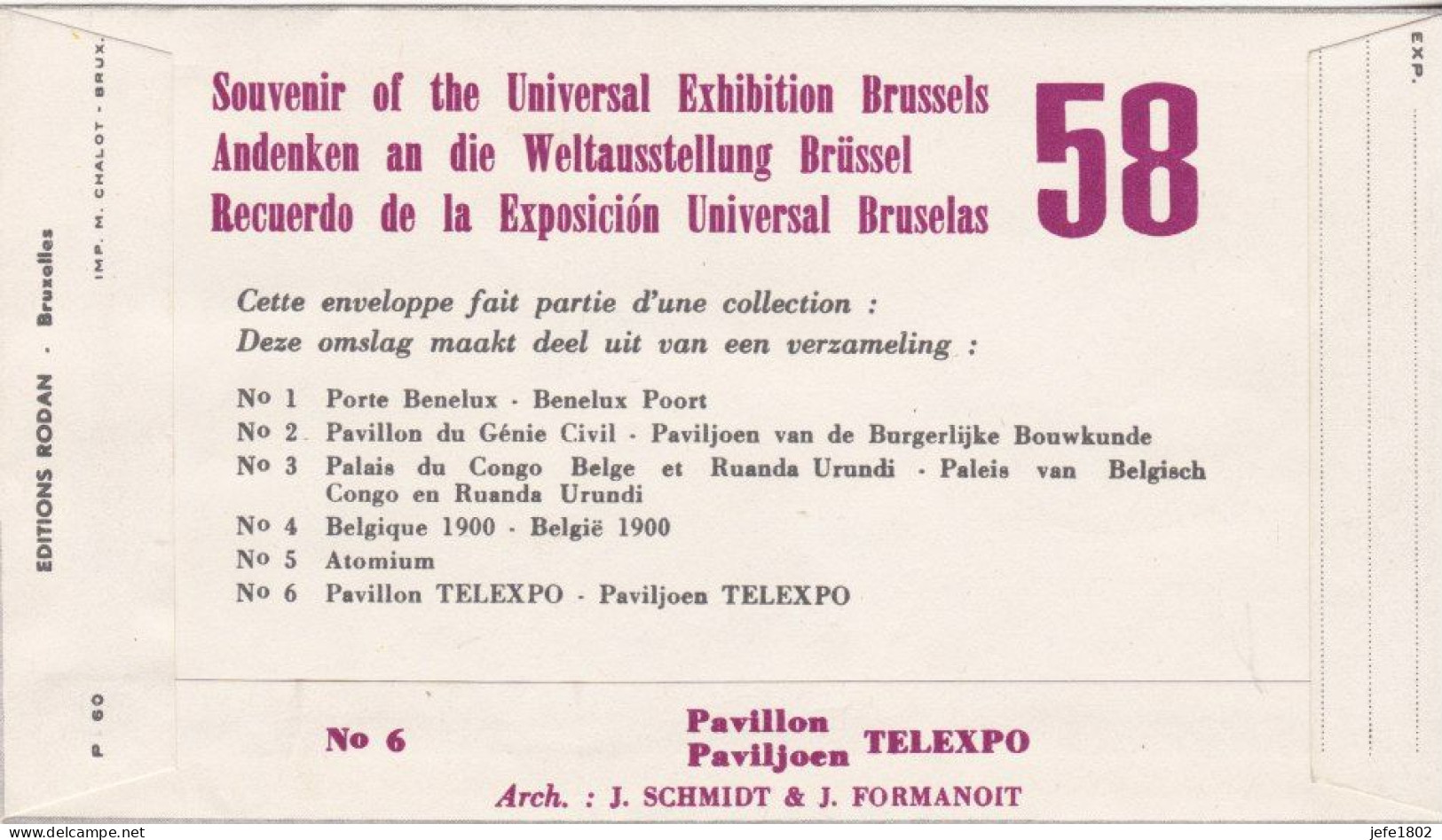 World Exhibition - EXPO 58 - Brussels Belgium - TELEXPO - 1958 – Brüssel (Belgien)