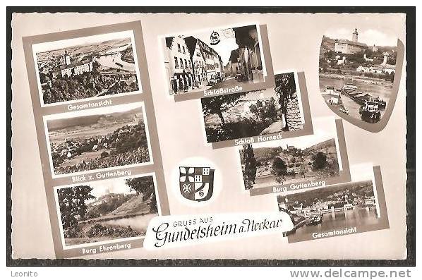GUNDELSHEIM Am Neckar Burg Ehrenberg Guttenberg Schloss Horneck Heilbronn Ca. 1945 - Heilbronn