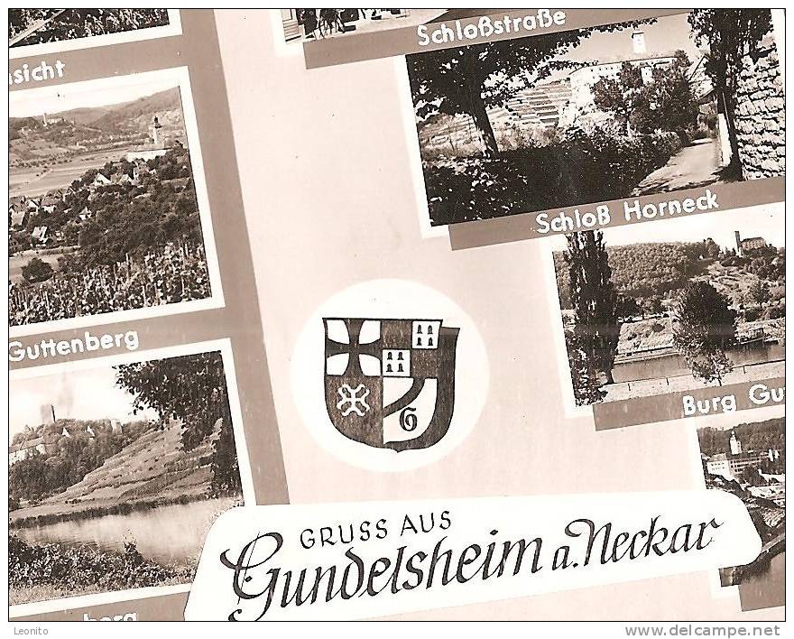 GUNDELSHEIM Am Neckar Burg Ehrenberg Guttenberg Schloss Horneck Heilbronn Ca. 1945 - Heilbronn