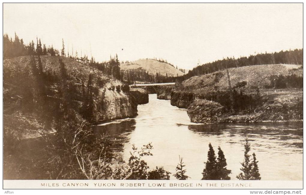 Miles Canyon Yukon Robert Lowe Brdige Old Real Photo - Yukon