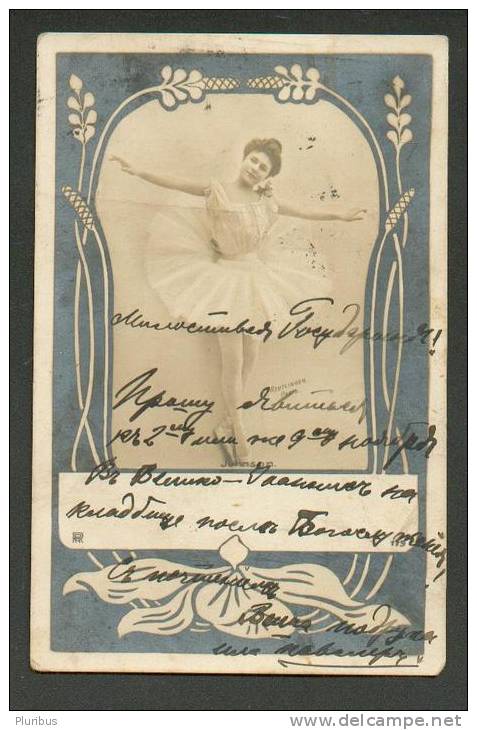BALLERINA  DANCER  ACTRESS  JOHNSON   BALLET , OLD POSTCARD , IMPERIAL  RUSSIA  1903 , REUTLINGER  PARIS - Danse