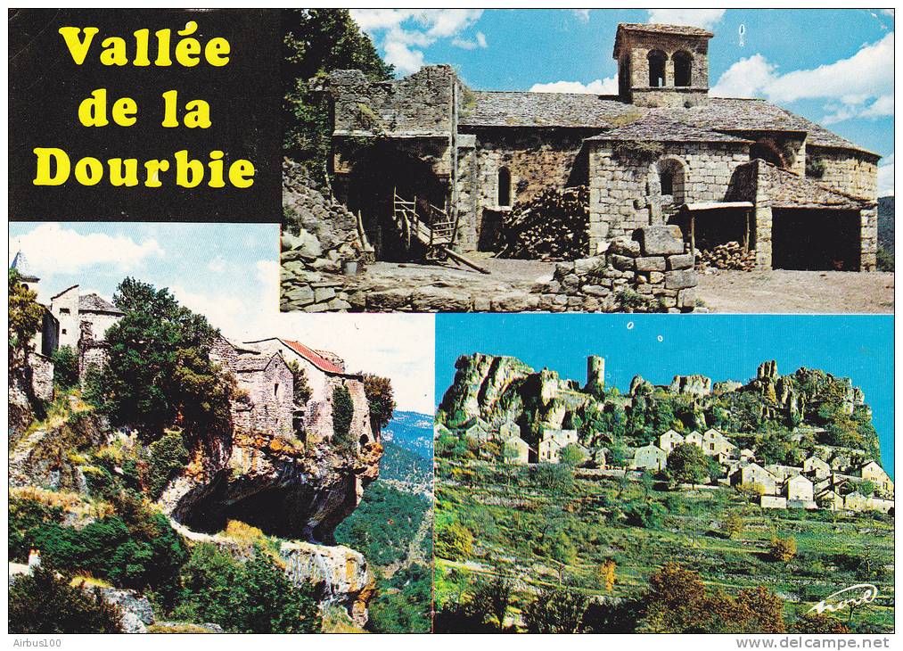 Vallée De La Dourbie - L´Eglise De Cuns, Le Village En Surplomb De Cantobre Et Saint-Véran - - Sonstige & Ohne Zuordnung