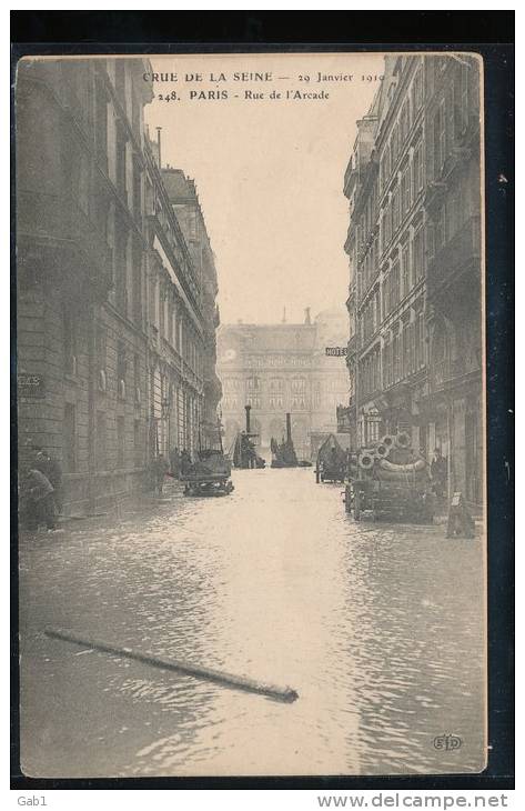 75 --- Paris --- Crue De La Seine  --- 1910 --- Rue De L'Arcade - Inondations De 1910