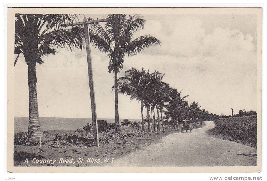 PGL AT019 - ST KITTS COUNTRY ROAD 1940's - San Cristóbal Y Nieves