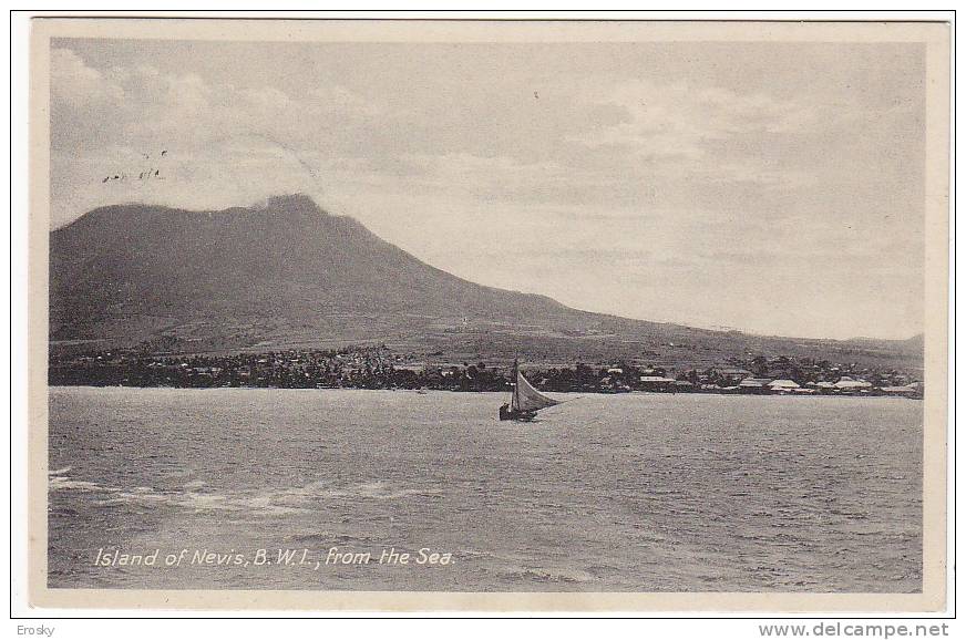 PGL AT021 - ISLAND OF NEVIS FROM THE SEA 1940's - Saint Kitts And Nevis