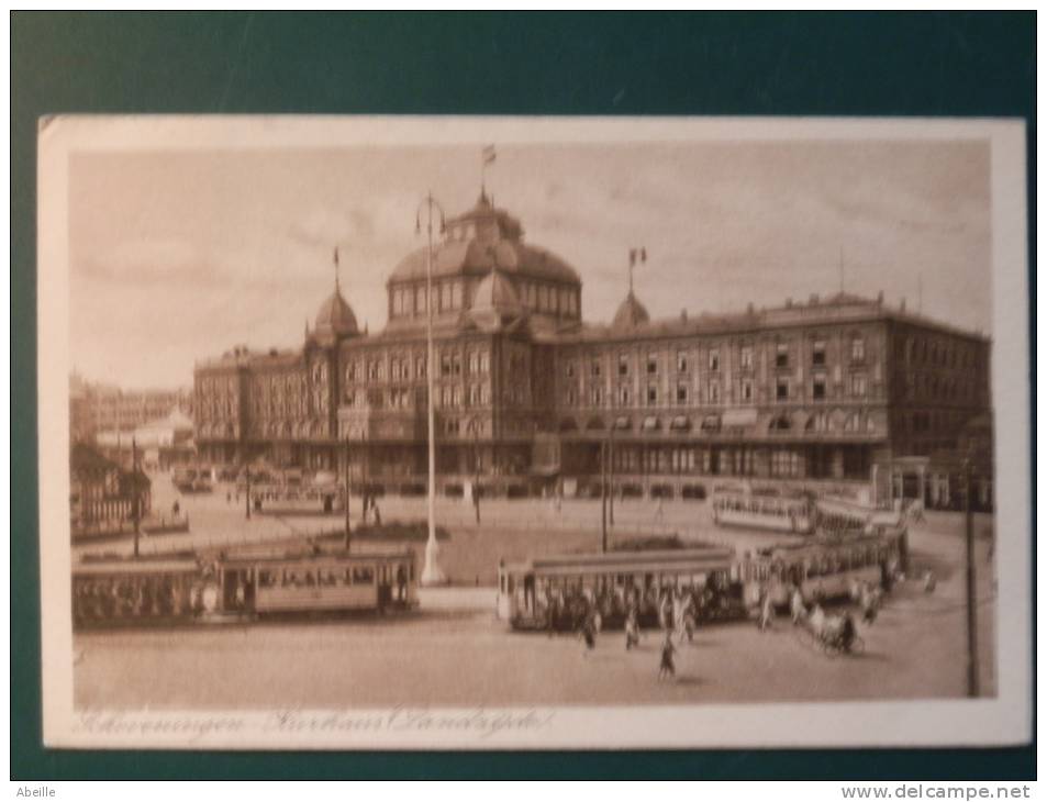 A1368   POSTKAART SCHEVENINGENMET TRAM  AFST  1933 NAAR LUX - Storia Postale