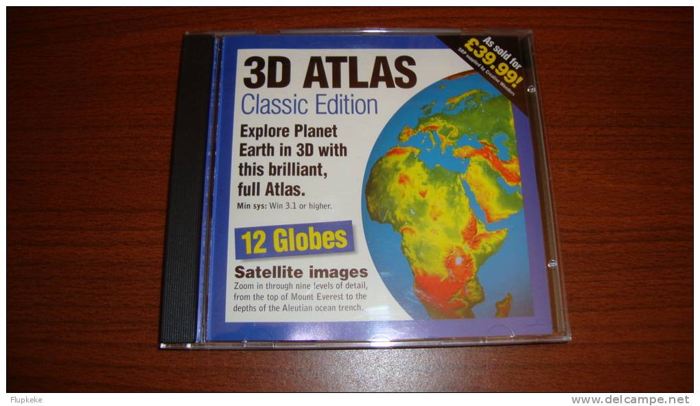 3D Atlas Classic Edition Explore Planet Earth In 3D Full Atlas Sur Cd-Rom - Encyclopedieën