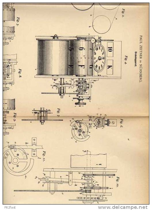 Original Patentschrift - Orakel - Apparat , 1898 , P. Zeitner In Nürnberg , Wahrsagerei , Wahrsager !!! - Toy Memorabilia