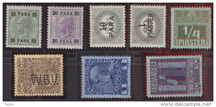 AUSTRIA - LEVANT - KRETA - 7 V + PERFINS '' W.B.V.'' -  */** - VERY GOOD - Unused Stamps