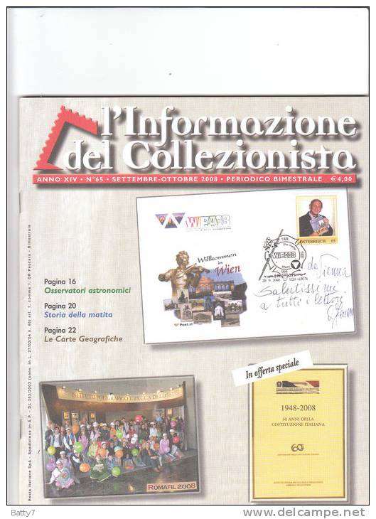 L´INFORMAZIONE DEL COLLEZIONISTA - OTTOBRE 2008  - CONDIZIONI PERFETTE - Italien (àpd. 1941)